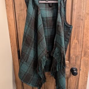 HYFVE Teal and Black Textured Vest